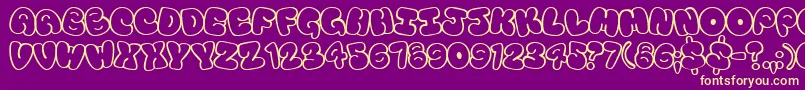 Touristtrap Font – Yellow Fonts on Purple Background