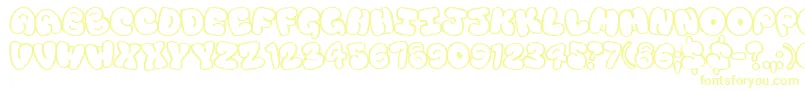 Touristtrap Font – Yellow Fonts on White Background