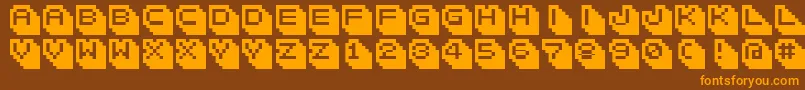 Шрифт Bitwa2 – оранжевые шрифты на коричневом фоне