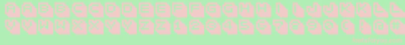 Bitwa2 Font – Pink Fonts on Green Background