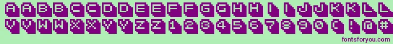 Bitwa2 Font – Purple Fonts on Green Background