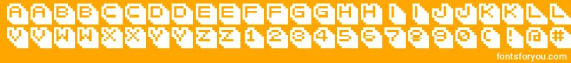 フォントBitwa2 – オレンジの背景に白い文字