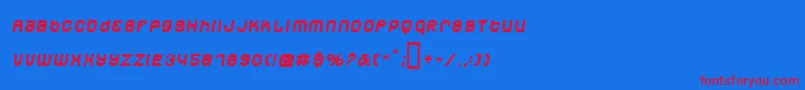 Dunem Font – Red Fonts on Blue Background