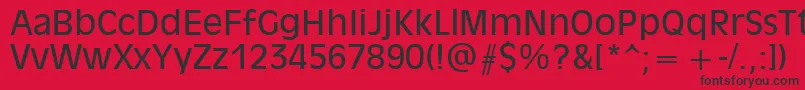Olvr55x Font – Black Fonts on Red Background