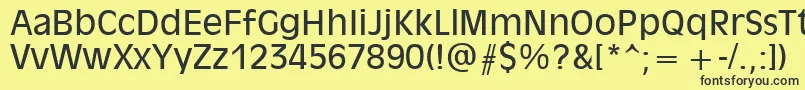 Olvr55x Font – Black Fonts on Yellow Background
