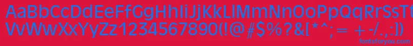 Olvr55x Font – Blue Fonts on Red Background