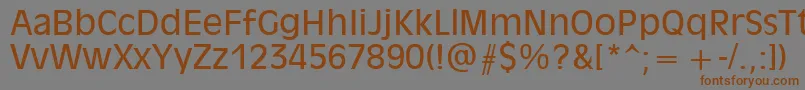 Olvr55x Font – Brown Fonts on Gray Background