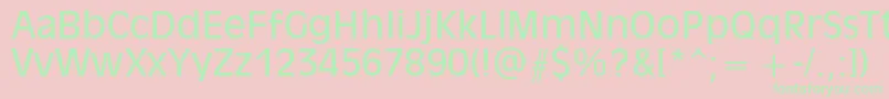 Olvr55x Font – Green Fonts on Pink Background