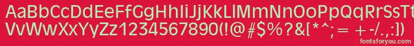 Olvr55x Font – Green Fonts on Red Background