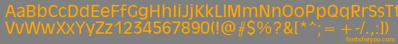Olvr55x Font – Orange Fonts on Gray Background