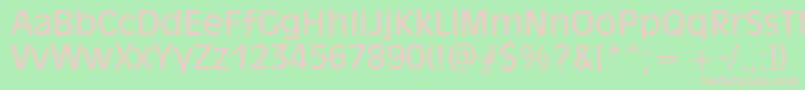 Olvr55x Font – Pink Fonts on Green Background
