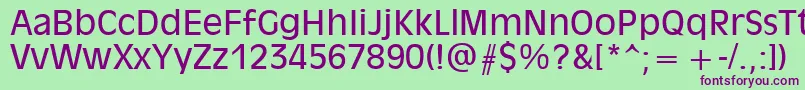 Olvr55x Font – Purple Fonts on Green Background
