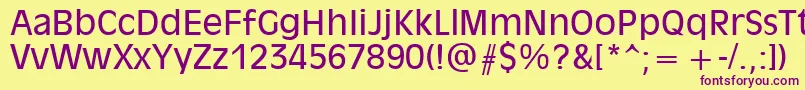 Olvr55x Font – Purple Fonts on Yellow Background