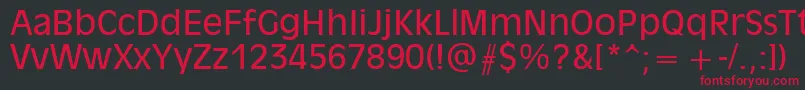 Olvr55x Font – Red Fonts on Black Background
