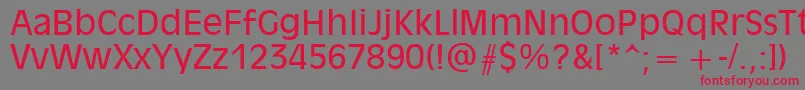 Olvr55x Font – Red Fonts on Gray Background