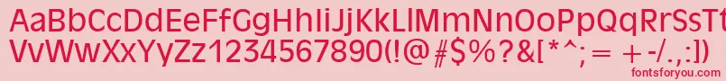Olvr55x Font – Red Fonts on Pink Background