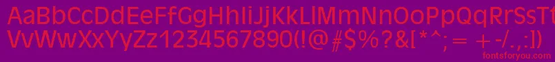 Olvr55x Font – Red Fonts on Purple Background