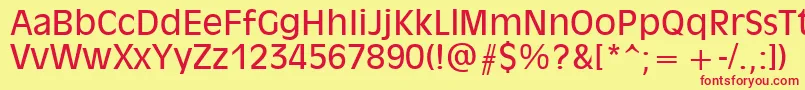 Olvr55x Font – Red Fonts on Yellow Background