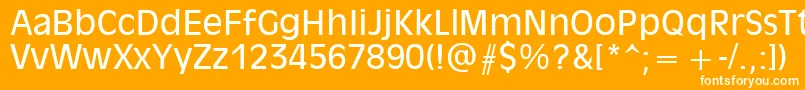 Olvr55x Font – White Fonts on Orange Background