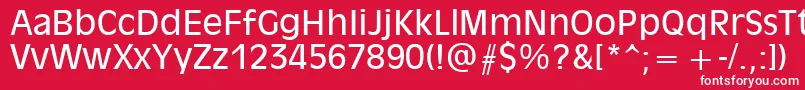 フォントOlvr55x – 赤い背景に白い文字