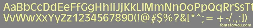 Olvr55x Font – Yellow Fonts on Gray Background