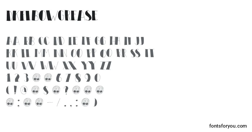DkElbowGrease Font – alphabet, numbers, special characters