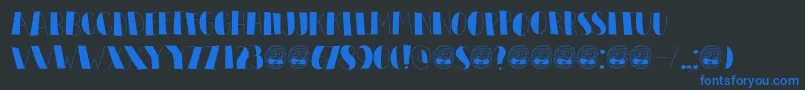 DkElbowGrease Font – Blue Fonts on Black Background