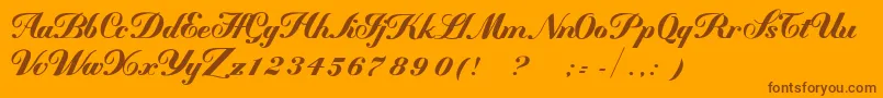 Mademoisellek Font – Brown Fonts on Orange Background