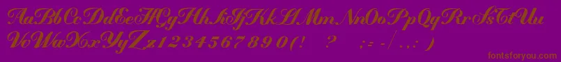 Mademoisellek Font – Brown Fonts on Purple Background