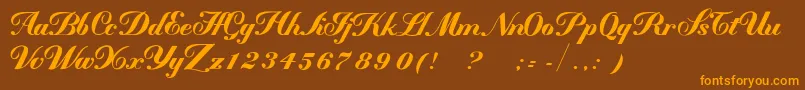 Mademoisellek Font – Orange Fonts on Brown Background