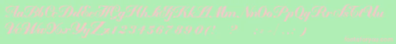 Mademoisellek Font – Pink Fonts on Green Background