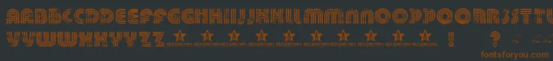 Killeddj Font – Brown Fonts on Black Background