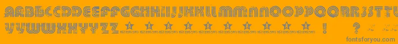 Killeddj Font – Gray Fonts on Orange Background