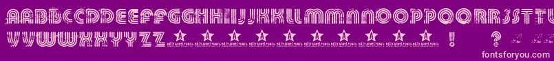 Killeddj Font – Pink Fonts on Purple Background