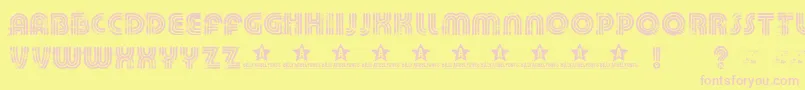 Killeddj Font – Pink Fonts on Yellow Background