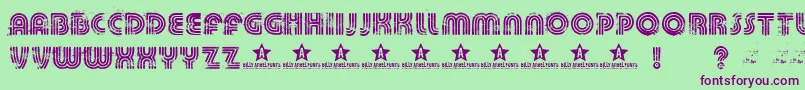 Killeddj Font – Purple Fonts on Green Background