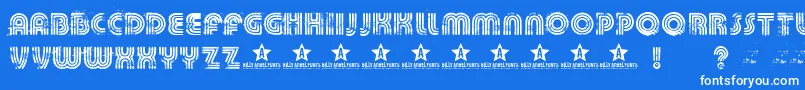 Killeddj Font – White Fonts on Blue Background