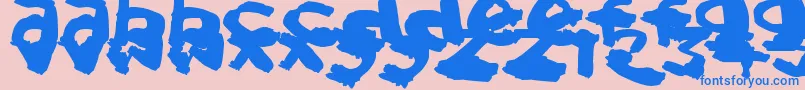 Czcionka SplatBrush – niebieskie czcionki na różowym tle