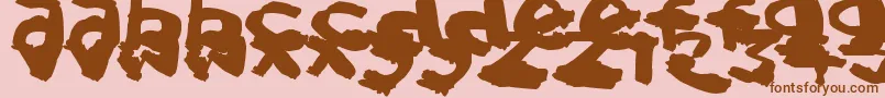 Fonte SplatBrush – fontes marrons em um fundo rosa