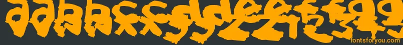 フォントSplatBrush – 黒い背景にオレンジの文字