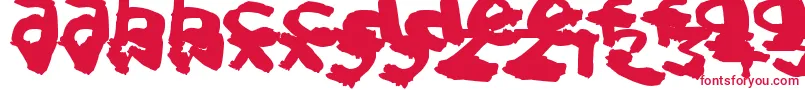フォントSplatBrush – 白い背景に赤い文字