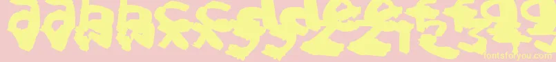 SplatBrush Font – Yellow Fonts on Pink Background