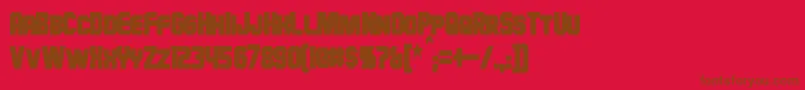 HauserCondensedBold Font – Brown Fonts on Red Background