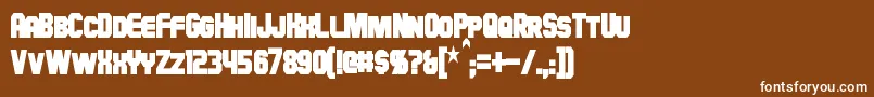 HauserCondensedBold Font – White Fonts on Brown Background