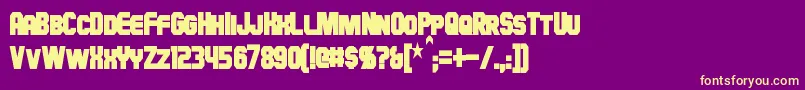 HauserCondensedBold Font – Yellow Fonts on Purple Background