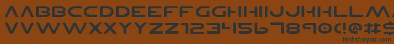 フォントPlanetNsExpanded – 黒い文字が茶色の背景にあります
