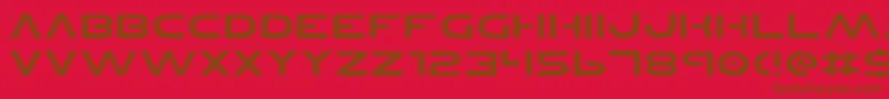 フォントPlanetNsExpanded – 赤い背景に茶色の文字