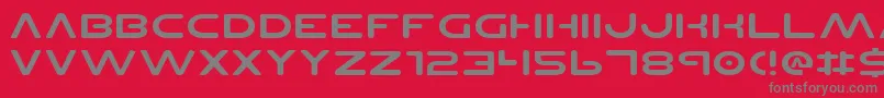 フォントPlanetNsExpanded – 赤い背景に灰色の文字