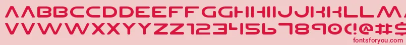 PlanetNsExpanded Font – Red Fonts on Pink Background