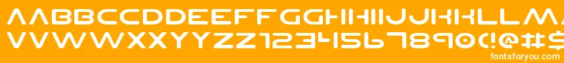 PlanetNsExpanded Font – White Fonts on Orange Background